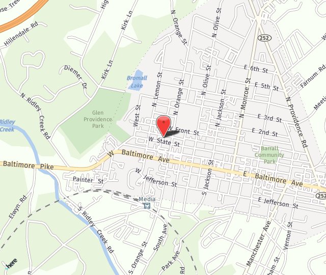 Location Map: 319 West State Street Media, PA 19063
